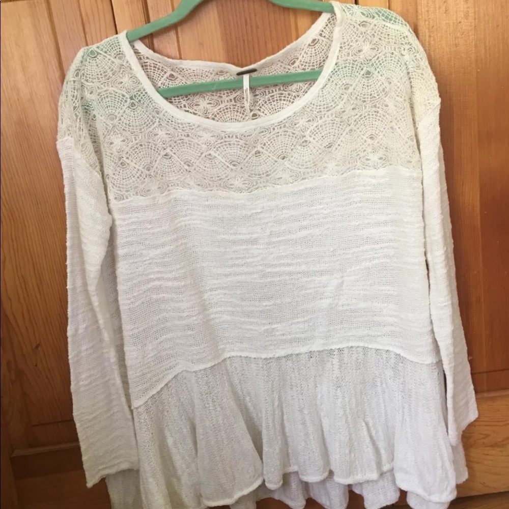 Free People Off White Sweater Small